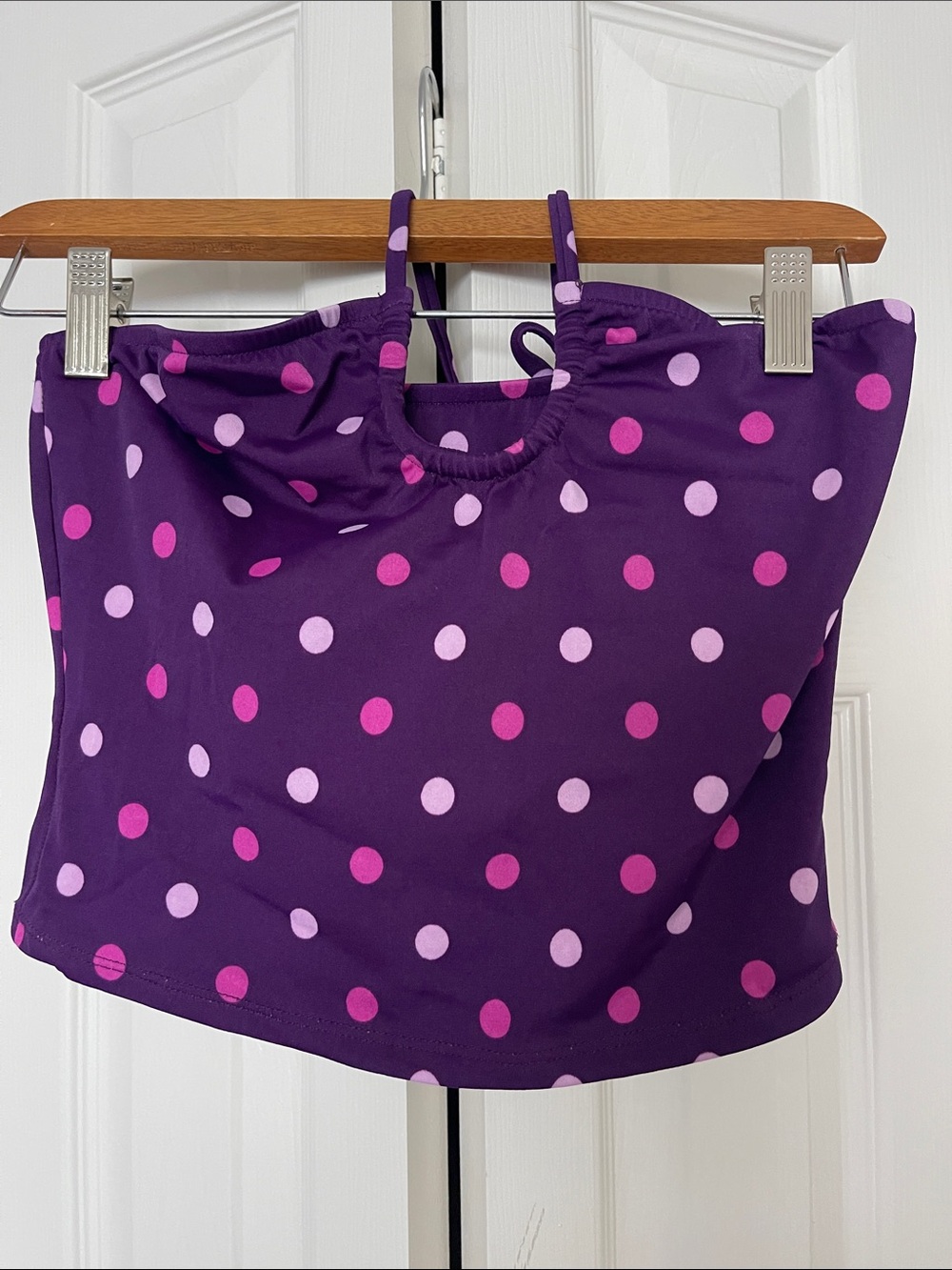 J.Crew Purple Polka Dot Tankini Set